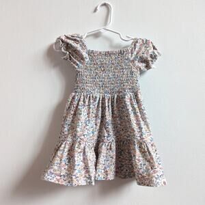 Cheeky Plum Dress 2T Girls Dainty Floral Smocked